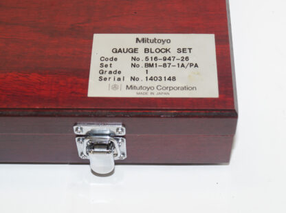Mitutoyo Gauge Block Set 516-947-26
