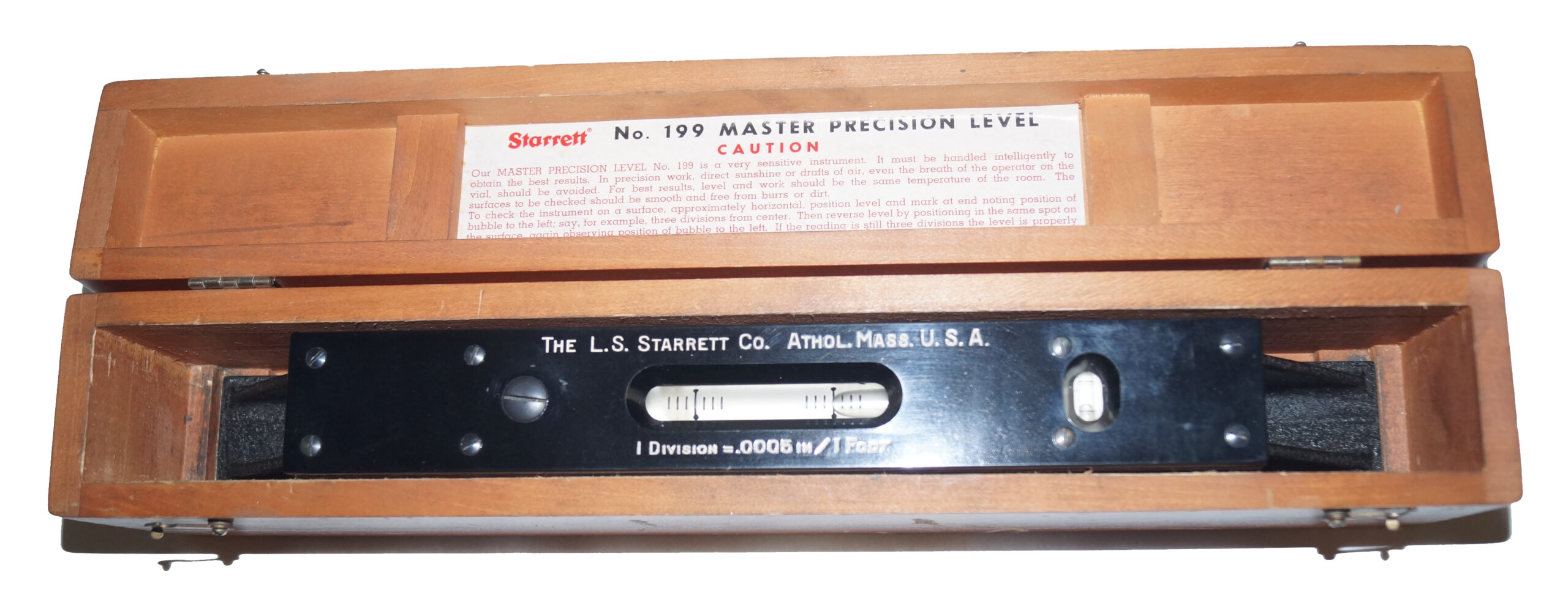 Starrett Master Precision Level 199 with Case – ToolingCrib.com