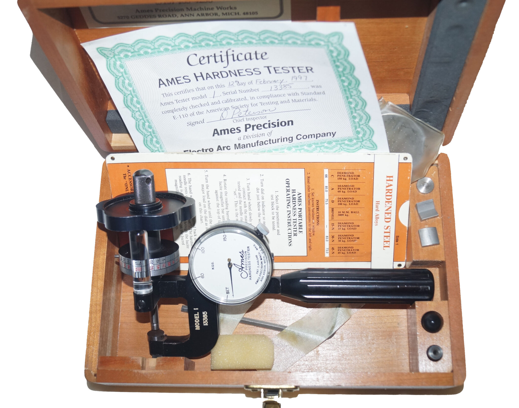 Ames Portable Rockwell Hardness Tester Model 1