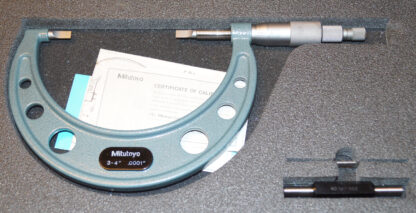 Mitutoyo Blade Micrometer 122-128 3-4 Inch with Standard, Wrench, Case