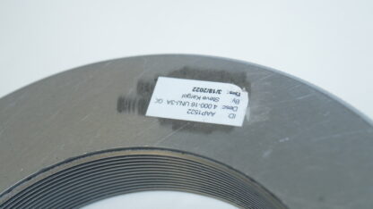 Hemco 4-16 UNJ-3A Thread Ring Gages Go 3.9594 Lo 3.9550